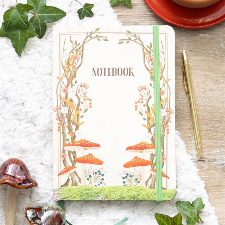 Enchanted Forest Mushroom A5 Notebook - Spiral Circle