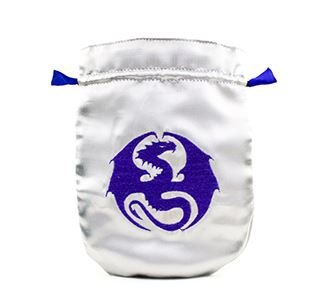 Silver Satin Dragon Tarot Bag - Spiral Circle