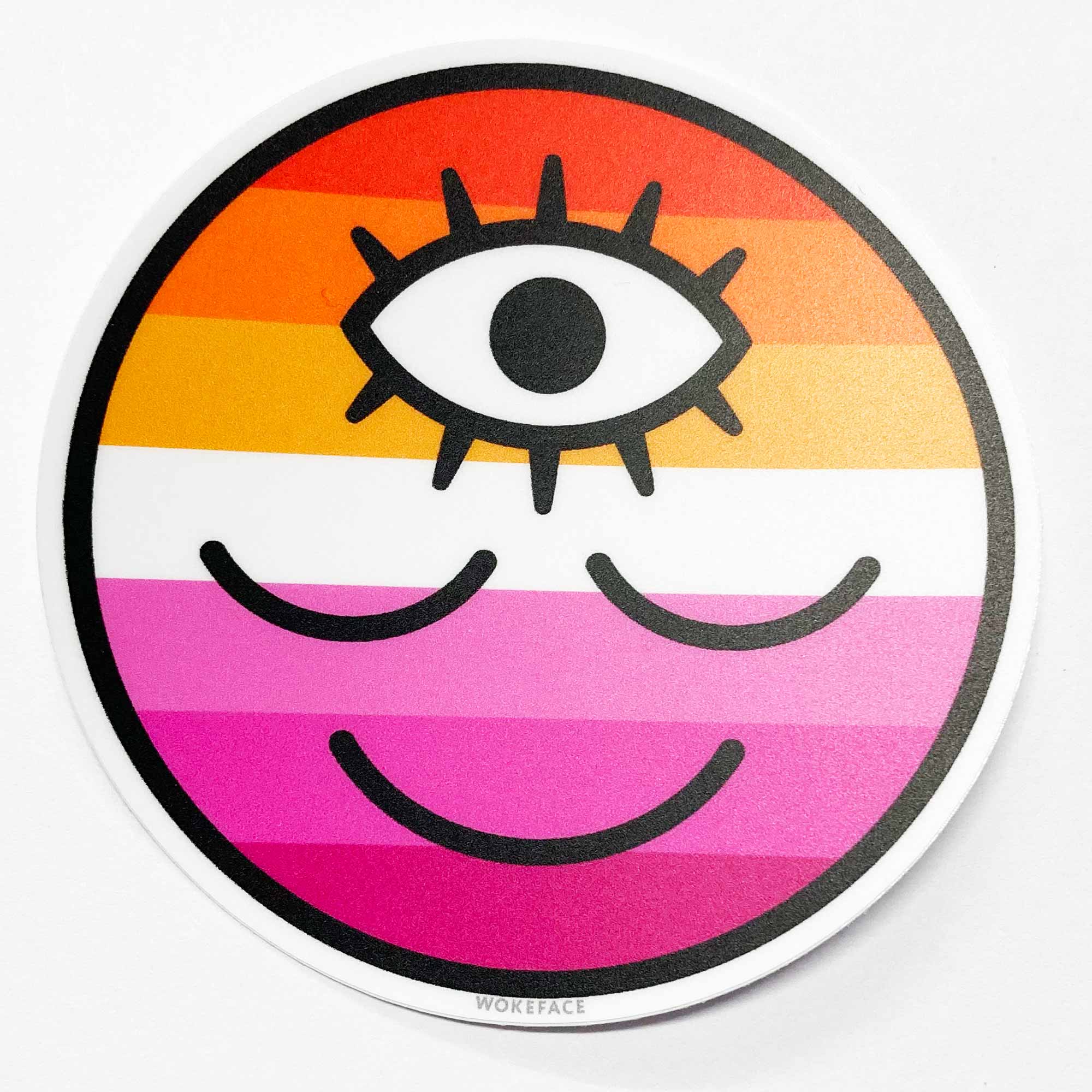 Sticker - Flag: Lesbian - Spiral Circle