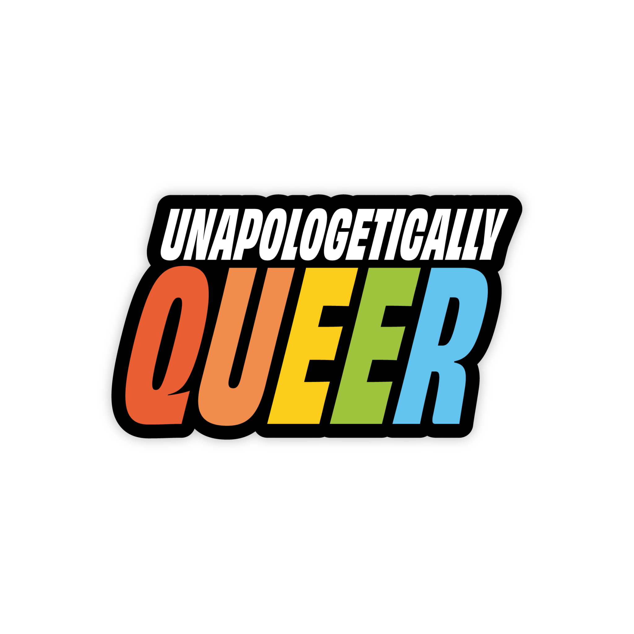 Unapologetically Queer Sticker - Spiral Circle