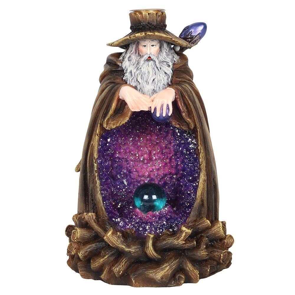 Wizard Backflow Incense Burner with Light - Spiral Circle