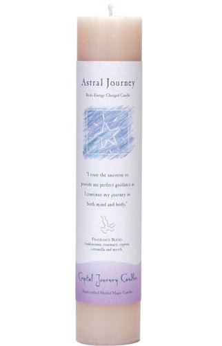 Astral Journey | Pillar Candle | Reiki Charged - Spiral Circle