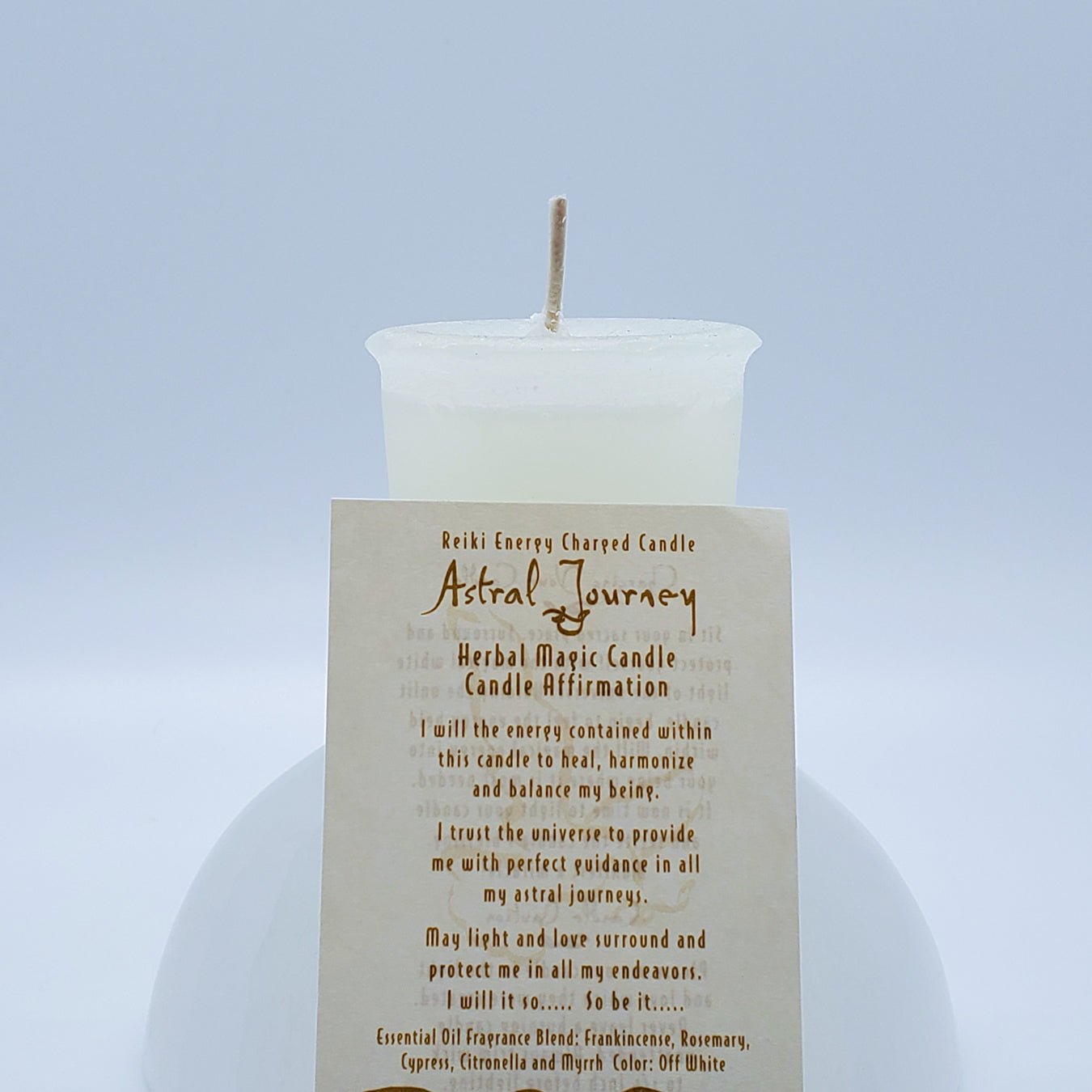 Astral Journey | White | Votive Intention Candle | Reiki Charged - Spiral Circle