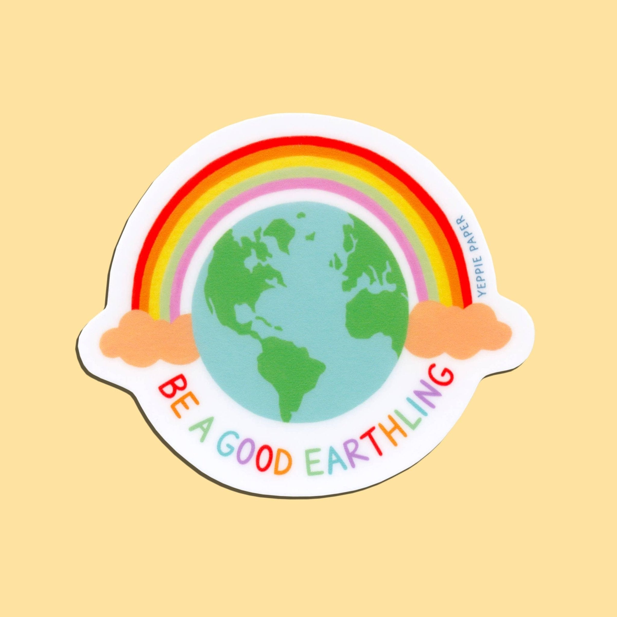 Be A Good Earthling Sticker - Spiral Circle