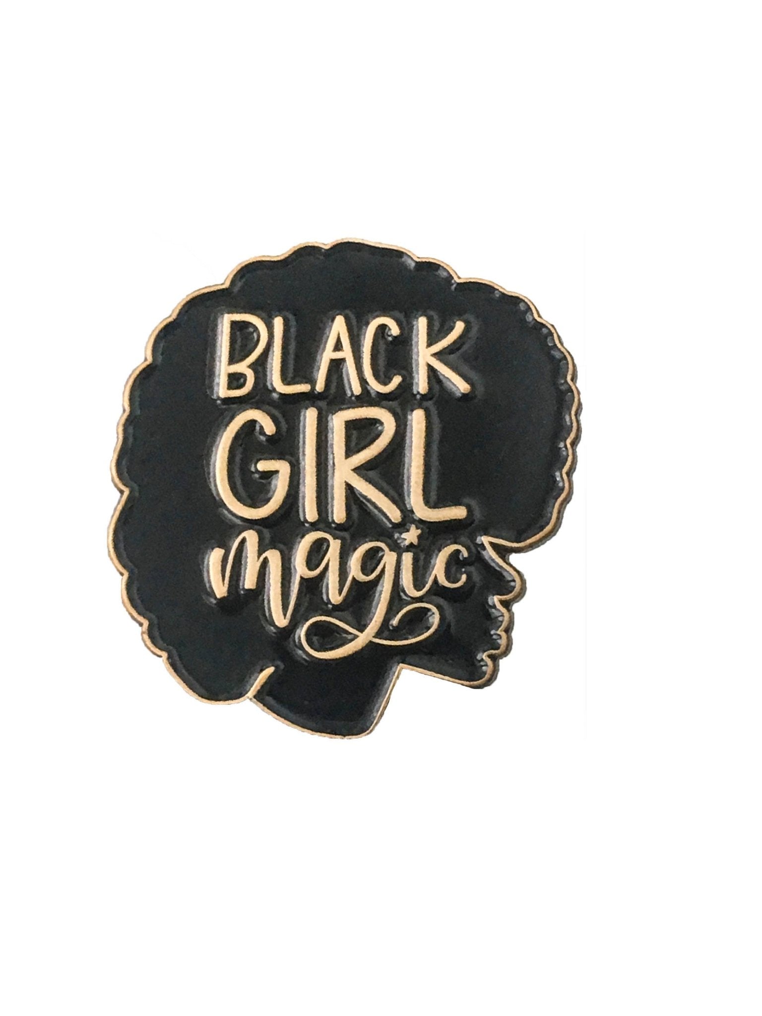 Black Girl Magic Lapel Pin - Spiral Circle