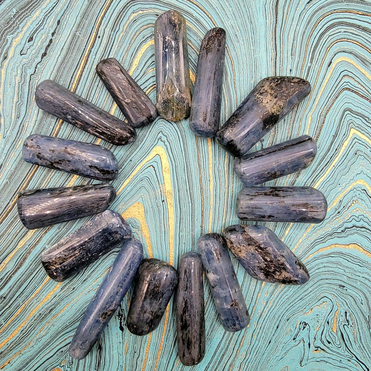 Blue Kyanite | Tumbled | Communication and Intuition - Spiral Circle