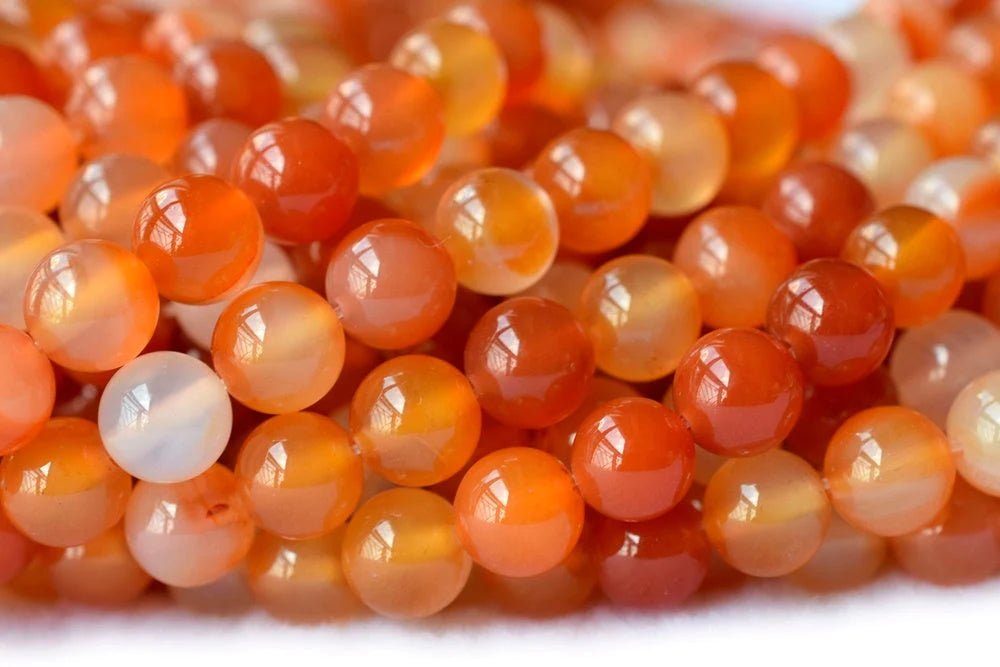 Carnelian | Courage and Clearing | Stone Beaded Bracelet | 6mm - Spiral Circle