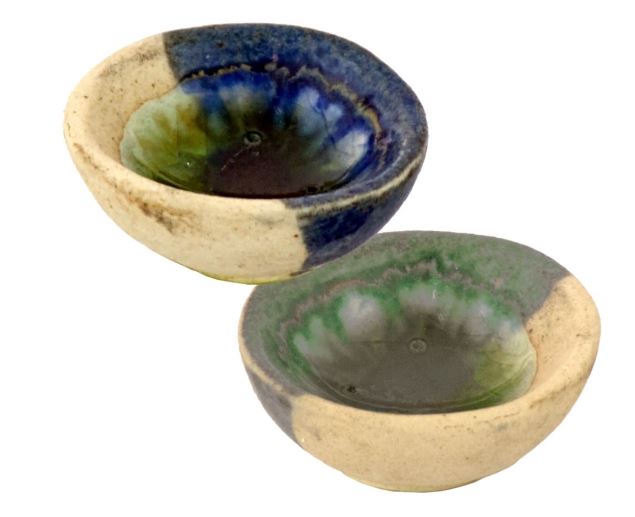 Ceramic Cone Burner Mini Bowl | Blue - Spiral Circle