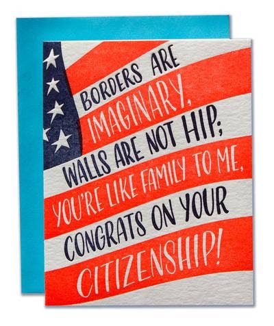 Congrats On Your Citizenship | Greeting Card - Spiral Circle