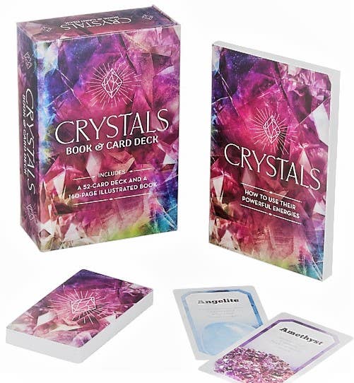 Crystals Book & Card Deck Oracle - Spiral Circle