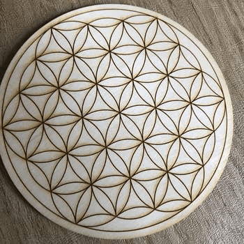 Flower of Life Crystal Grid | 8 inches - Spiral Circle