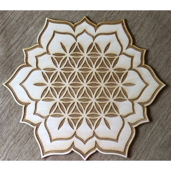Flower of Life Lotus Crystal Grid | 10