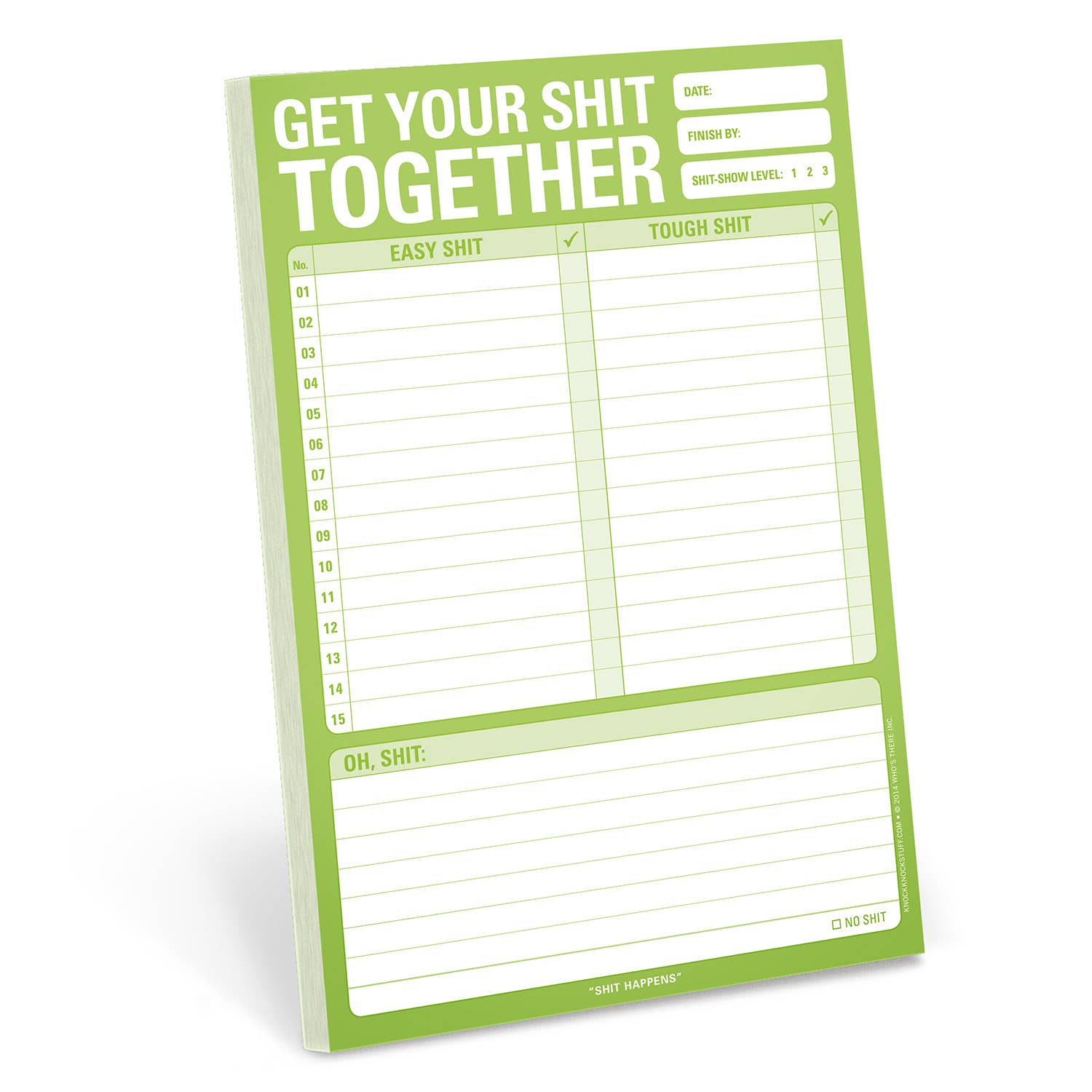 Get Your Shit Together Pad (Green) - Spiral Circle