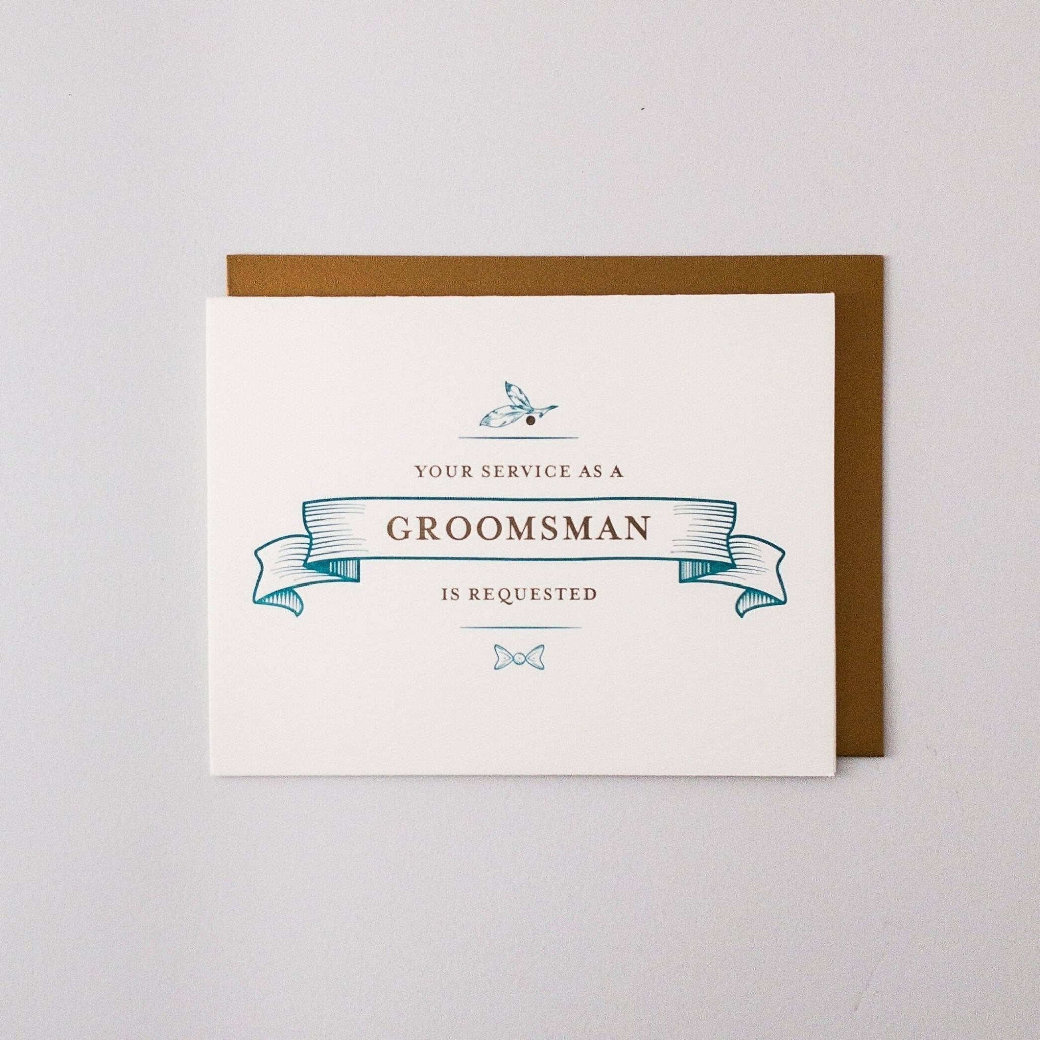 Groomsman Wedding Card - Spiral Circle