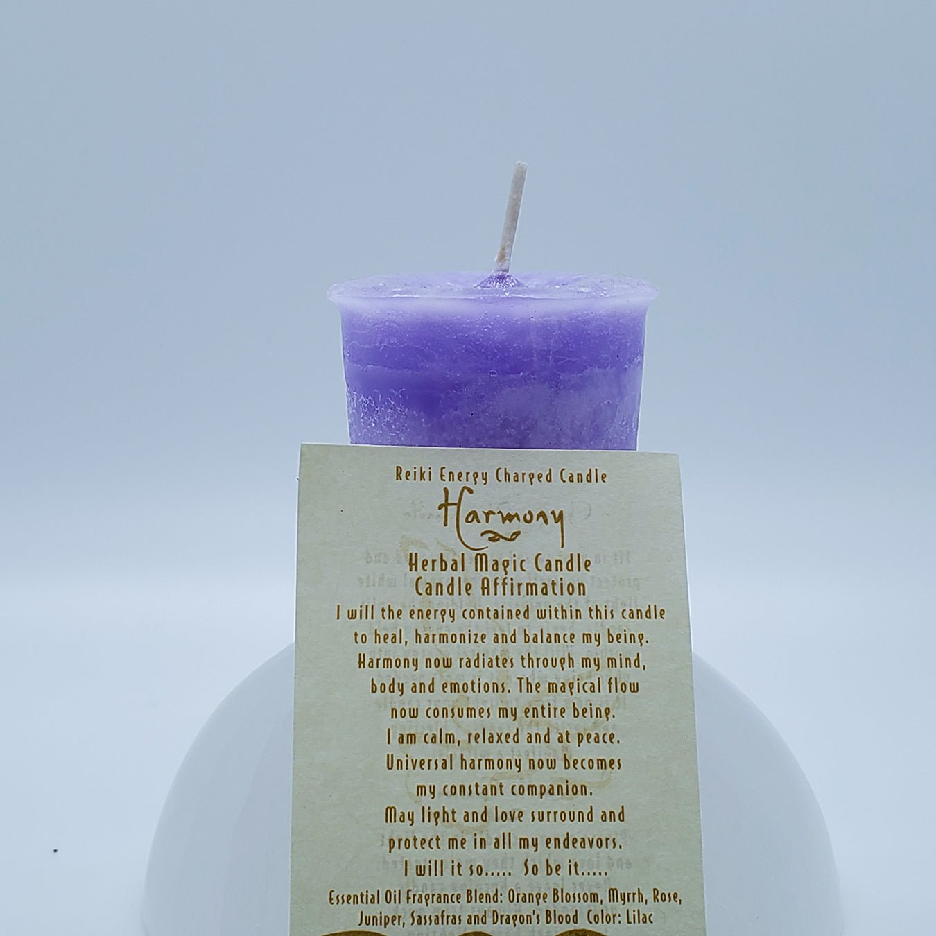 Harmony | Lilac | Votive Intention Candle | Reiki Charged - Spiral Circle