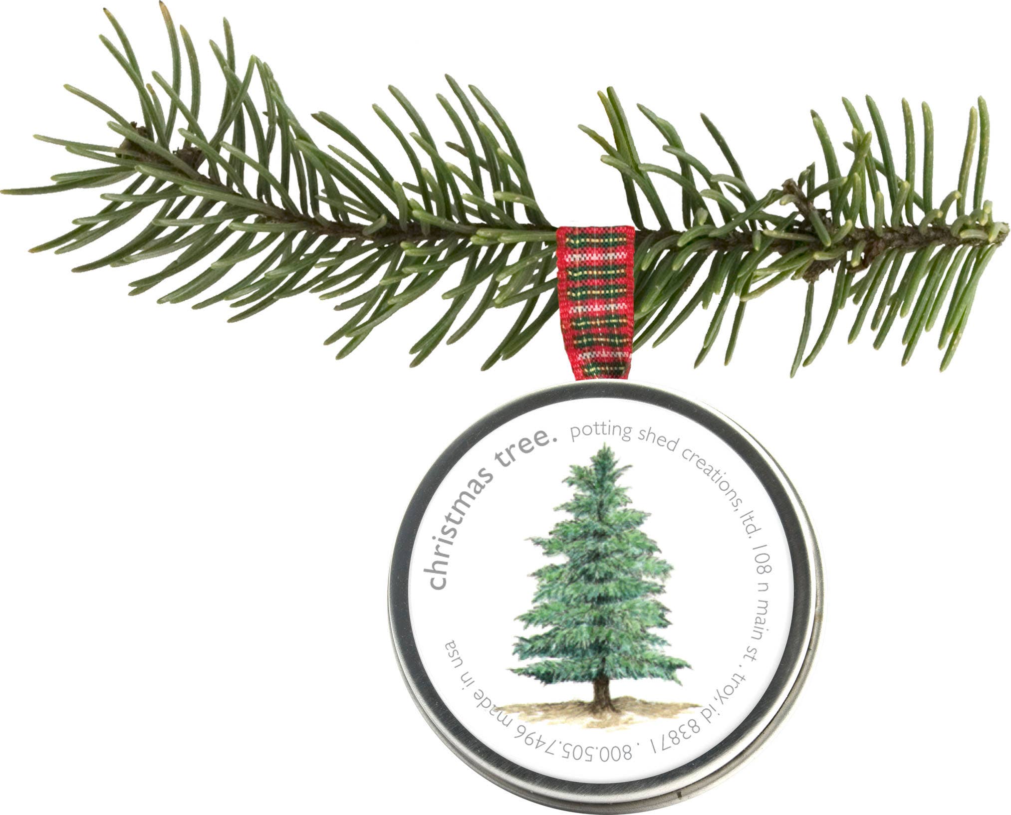 Holiday Ornament Yule Tree - Spiral Circle