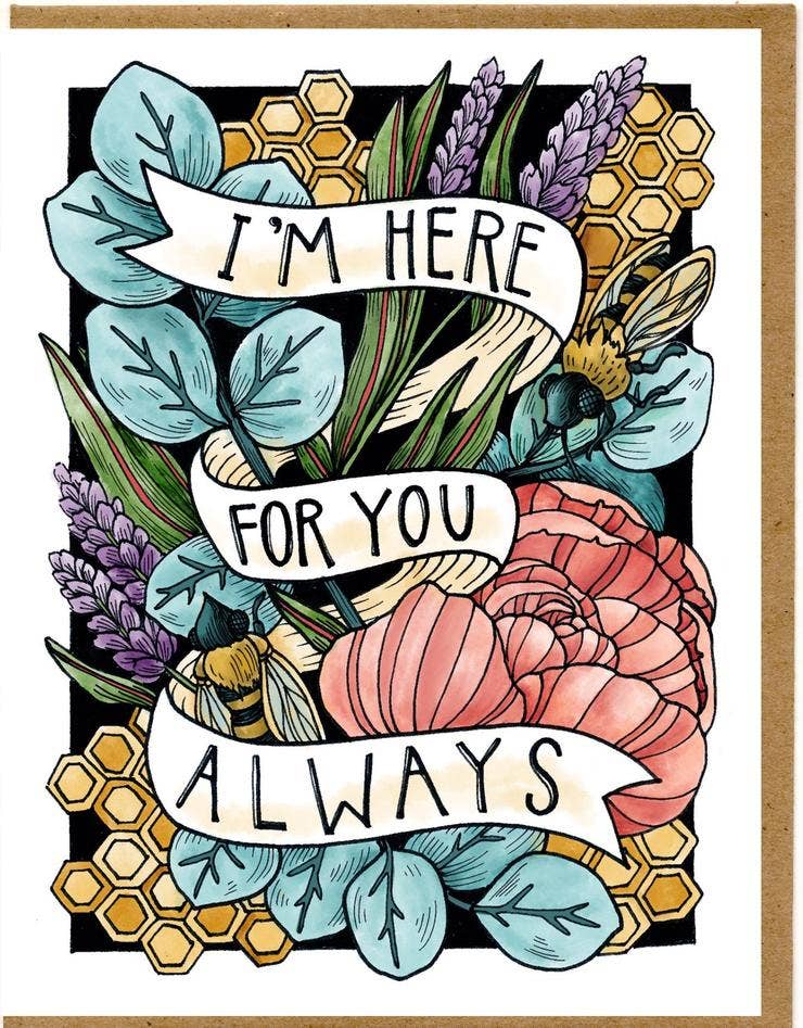 I Am Here For You Always Card - Spiral Circle