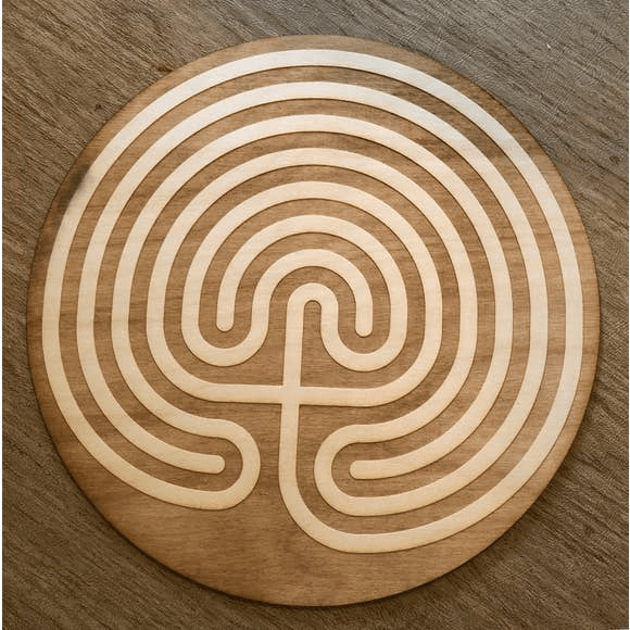 Labyrinth Crystal Grid - Spiral Circle