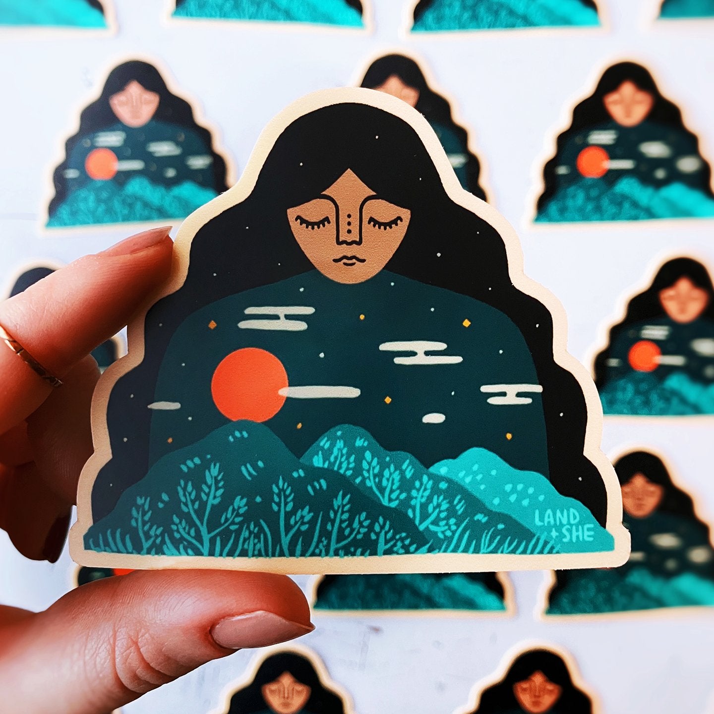 Lady of the Valley Sticker - Spiral Circle