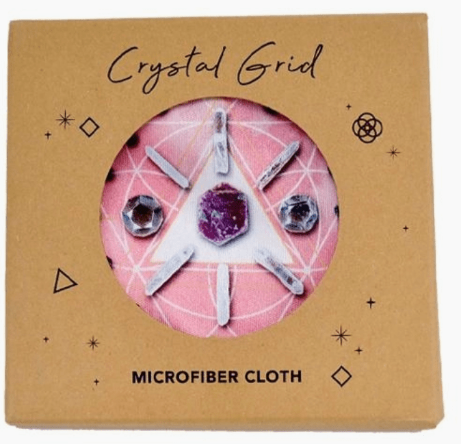 Microfiber Crystal Grid Cloth | Glass Cleaning Cloth - Spiral Circle