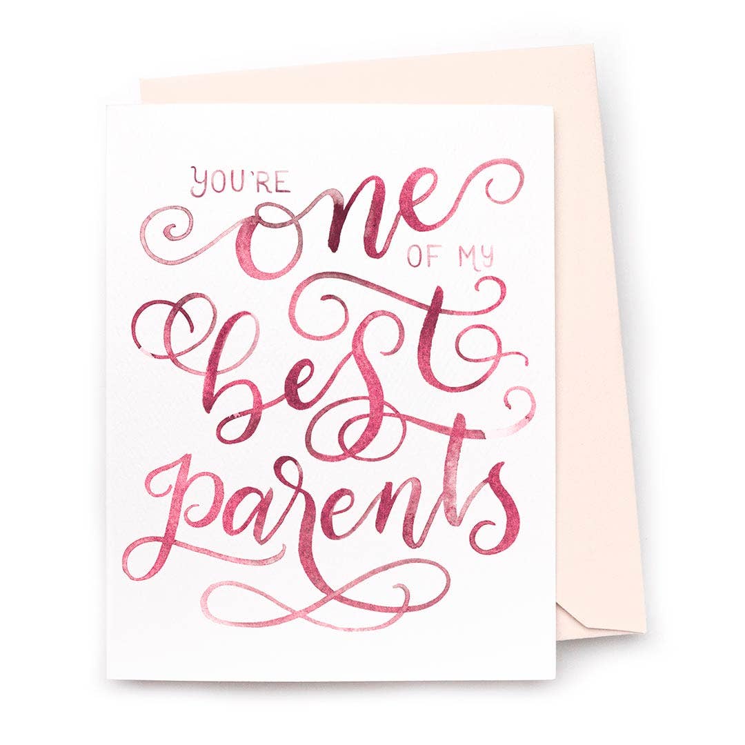 One of My Best Parents Card - Spiral Circle