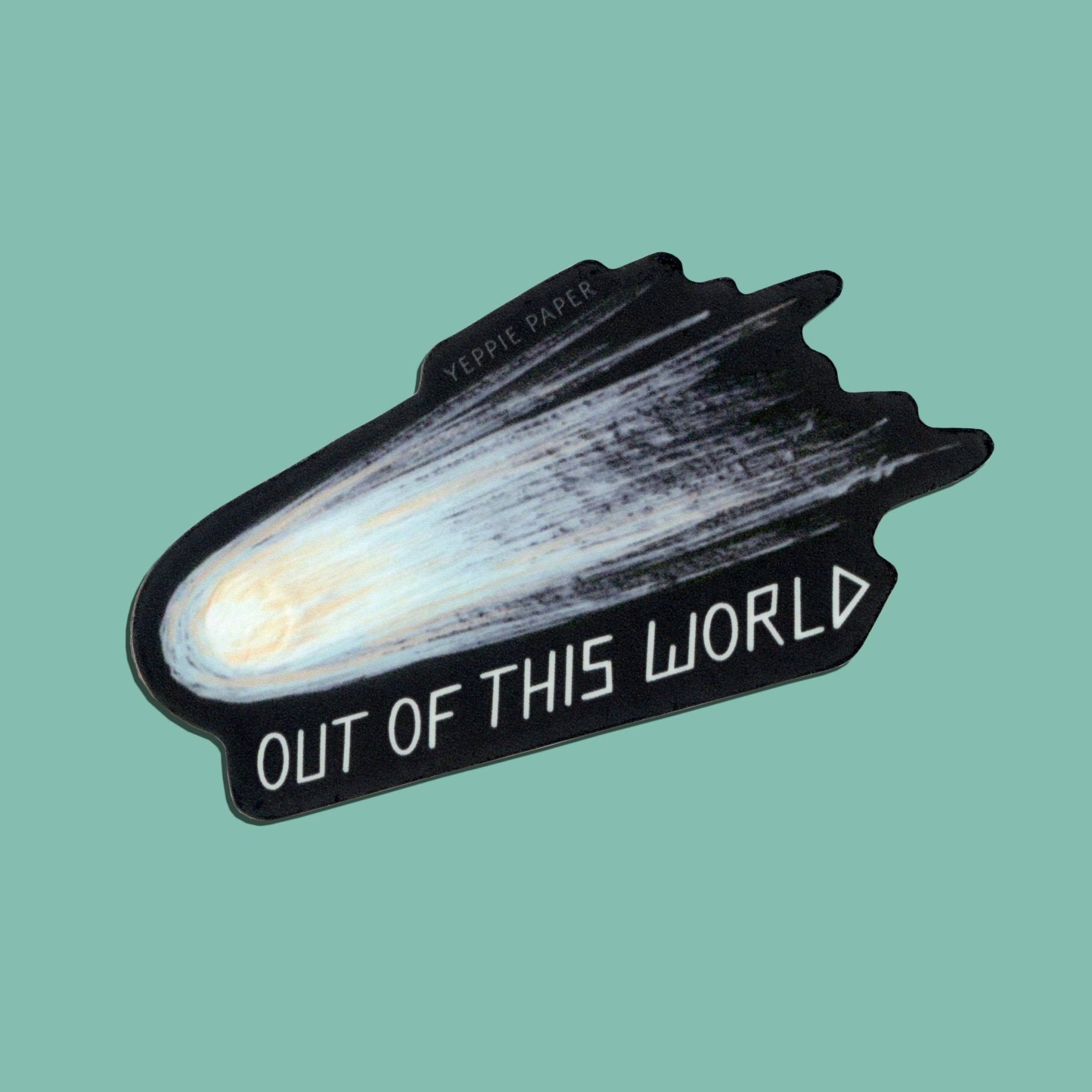 Out of This World Meteor Comet Sticker - Spiral Circle