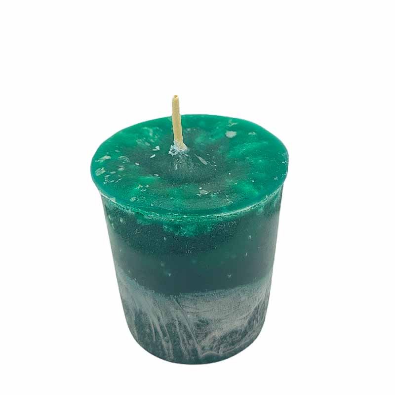 Peace | Dark Green | Votive Intention Candle | Reiki Charged - Spiral Circle