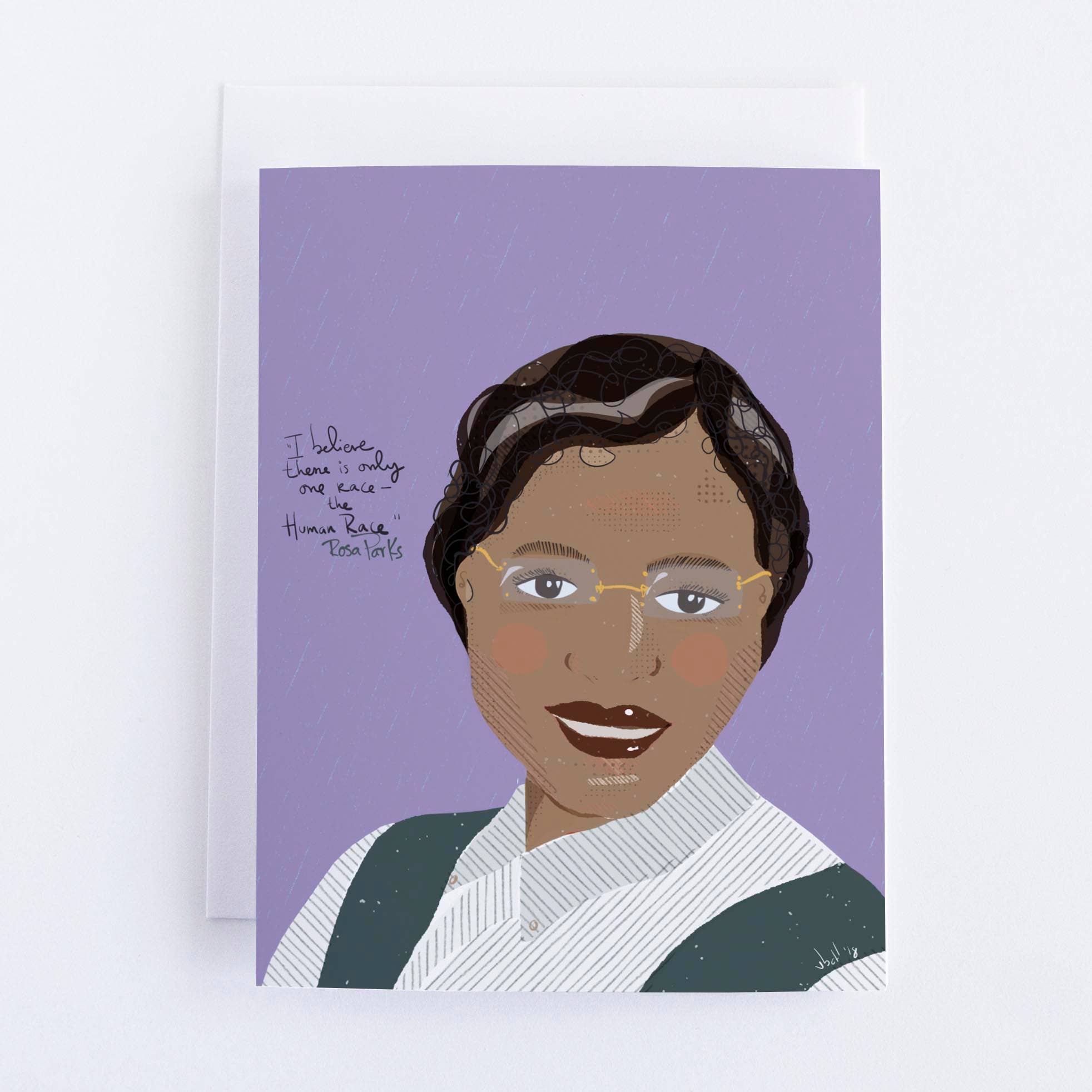 Rosa Parks greeting card - Spiral Circle