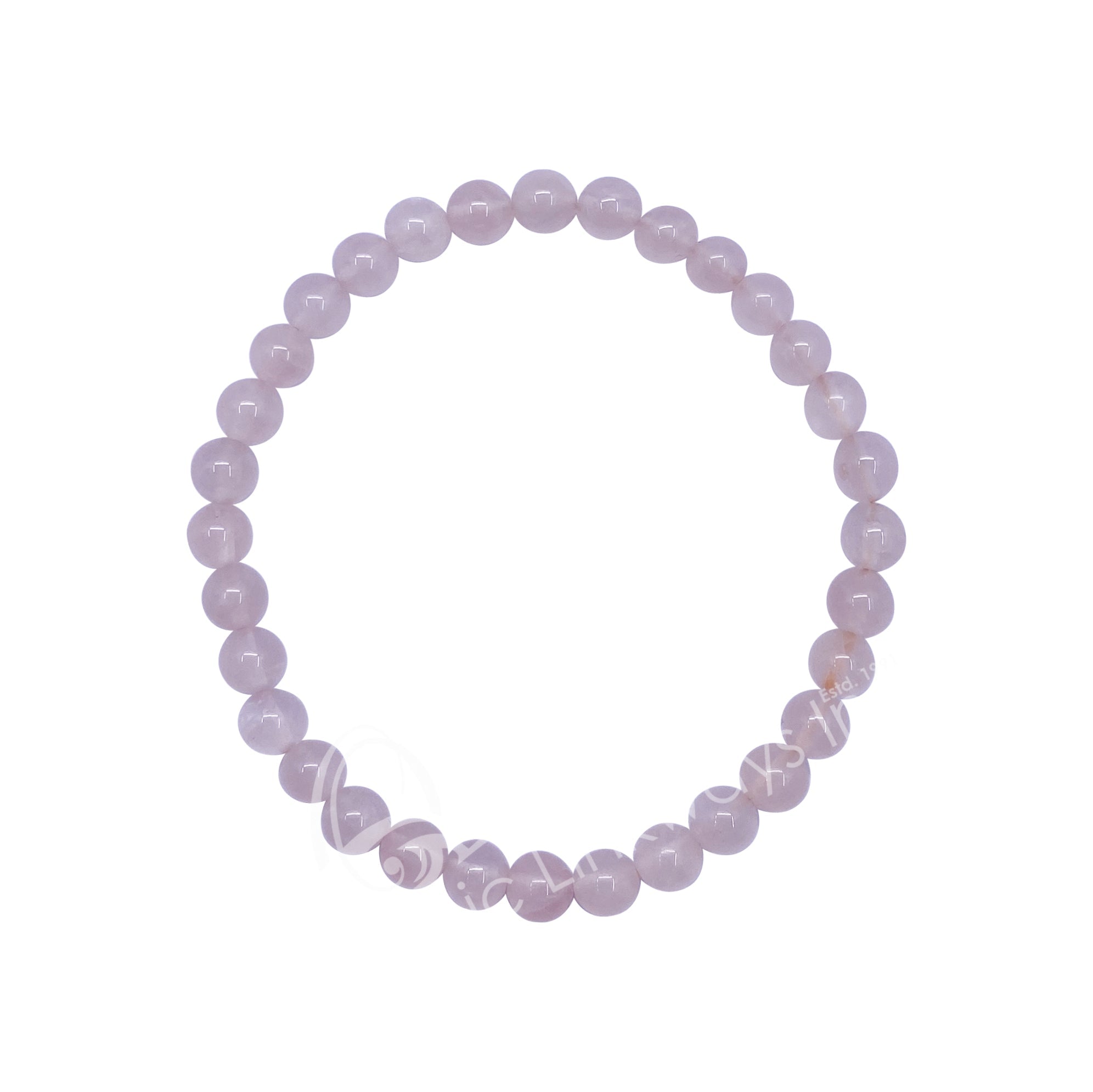 Rose Quartz Bracelet| Love & Harmony | 6mm - Spiral Circle