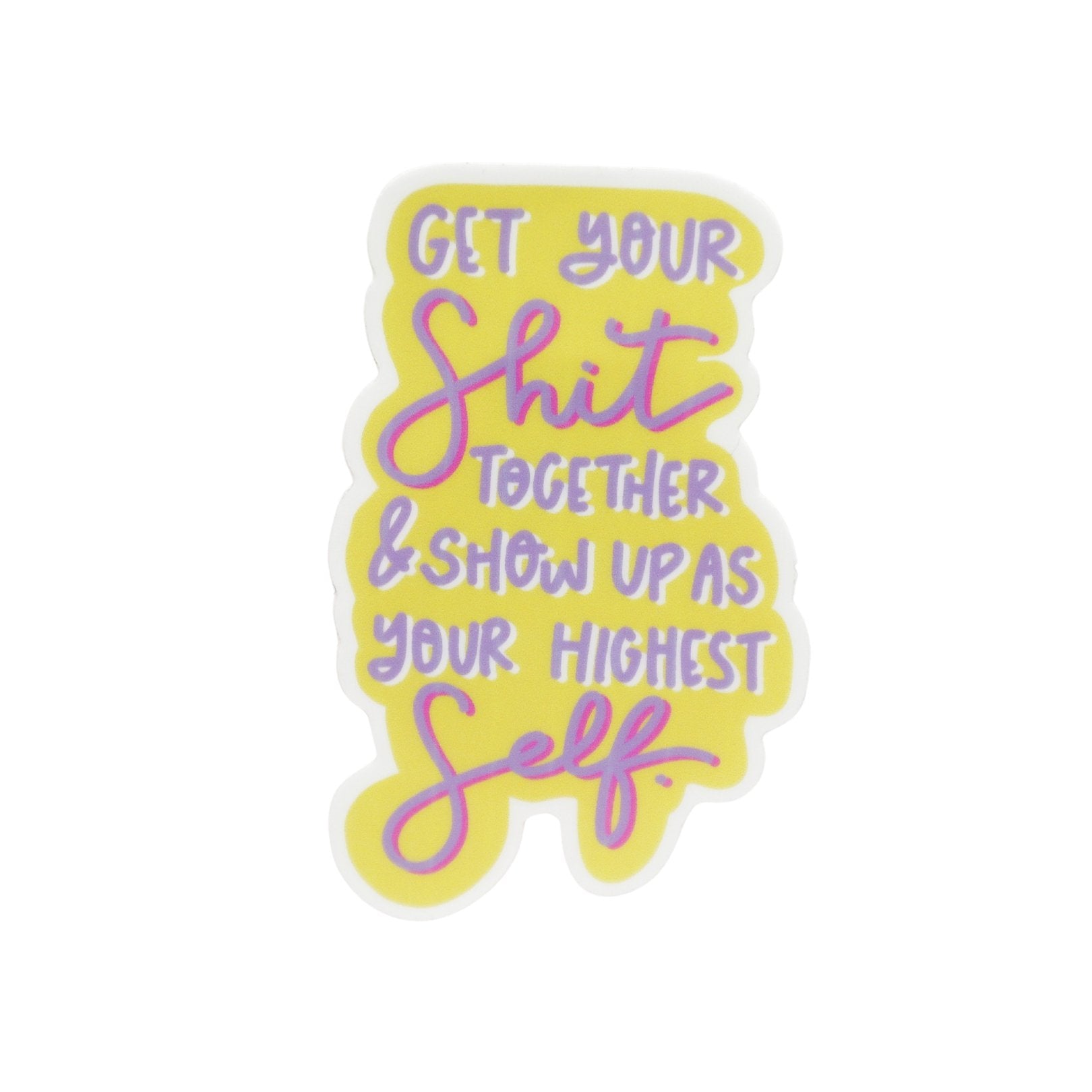 Show up As You Highest Self Sticker - Spiral Circle
