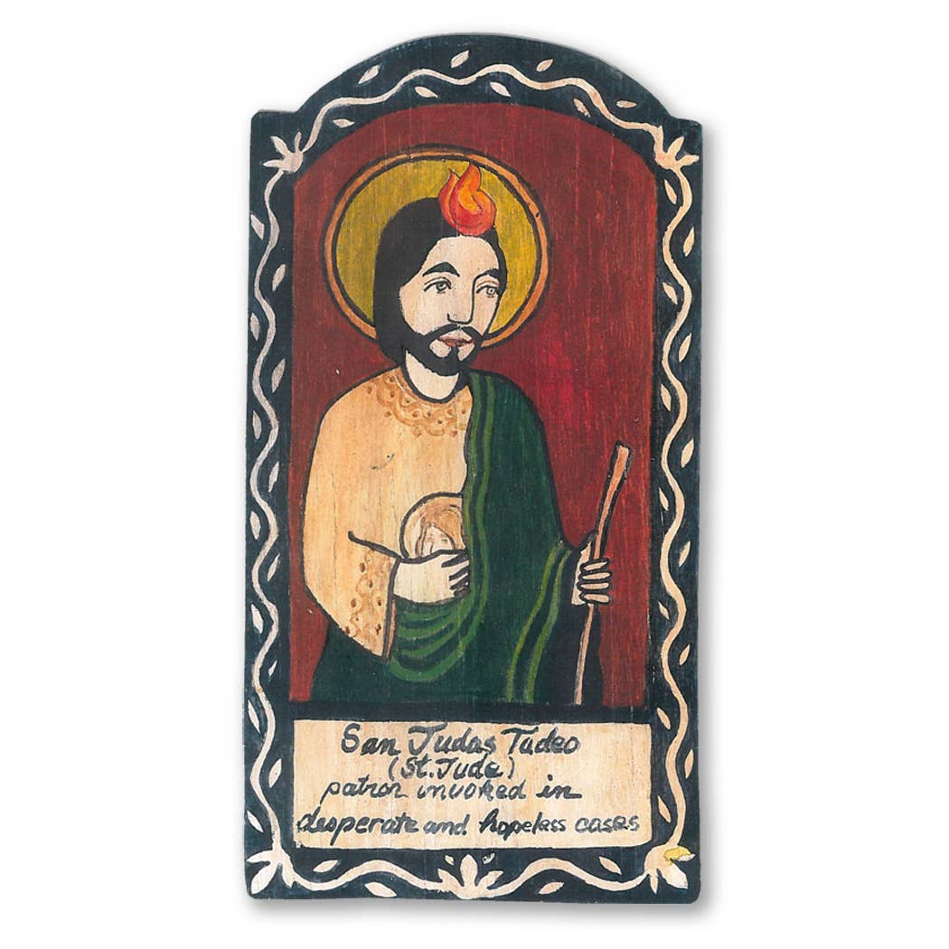 St. Jude | Hopeless Causes | Wooden Pocket Plaque - Spiral Circle