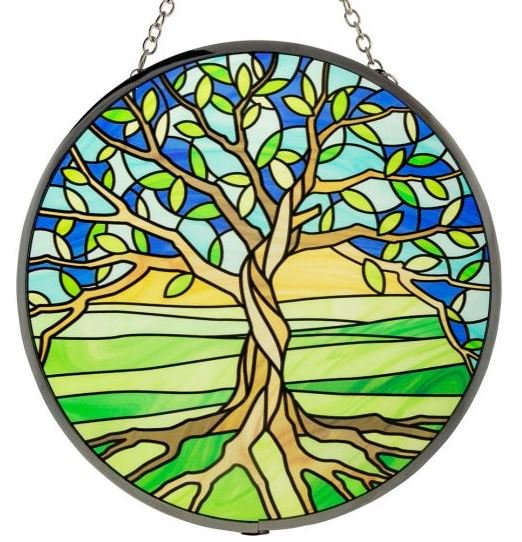 Suncatcher | Tree of Life | Glass - Spiral Circle