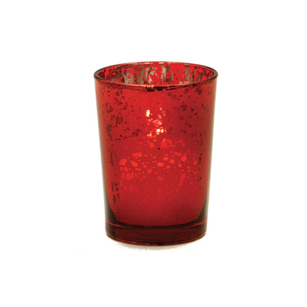 Tealight Candle Holder | Antique Red - Spiral Circle