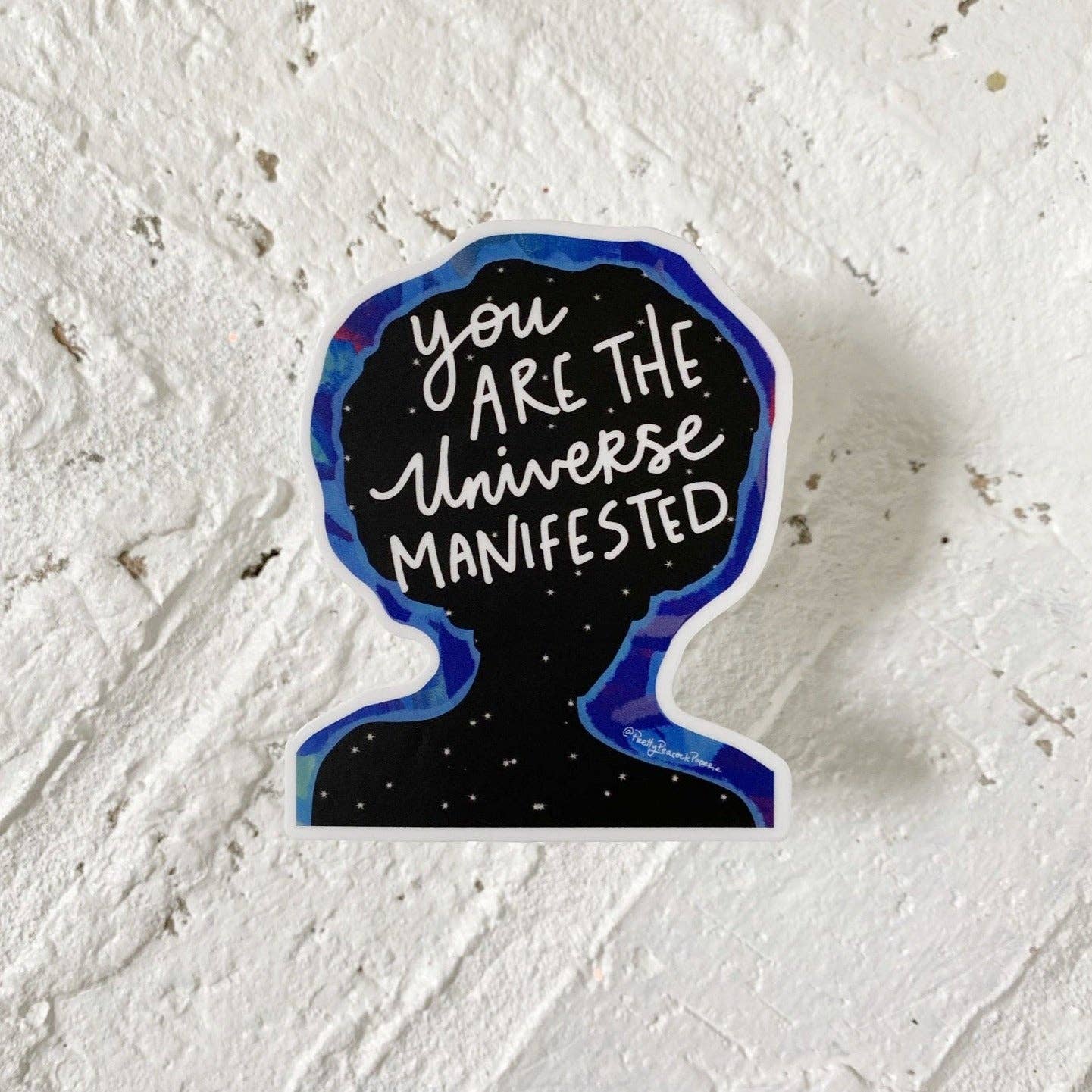 You Are the Universe Manifested Sticker - Spiral Circle