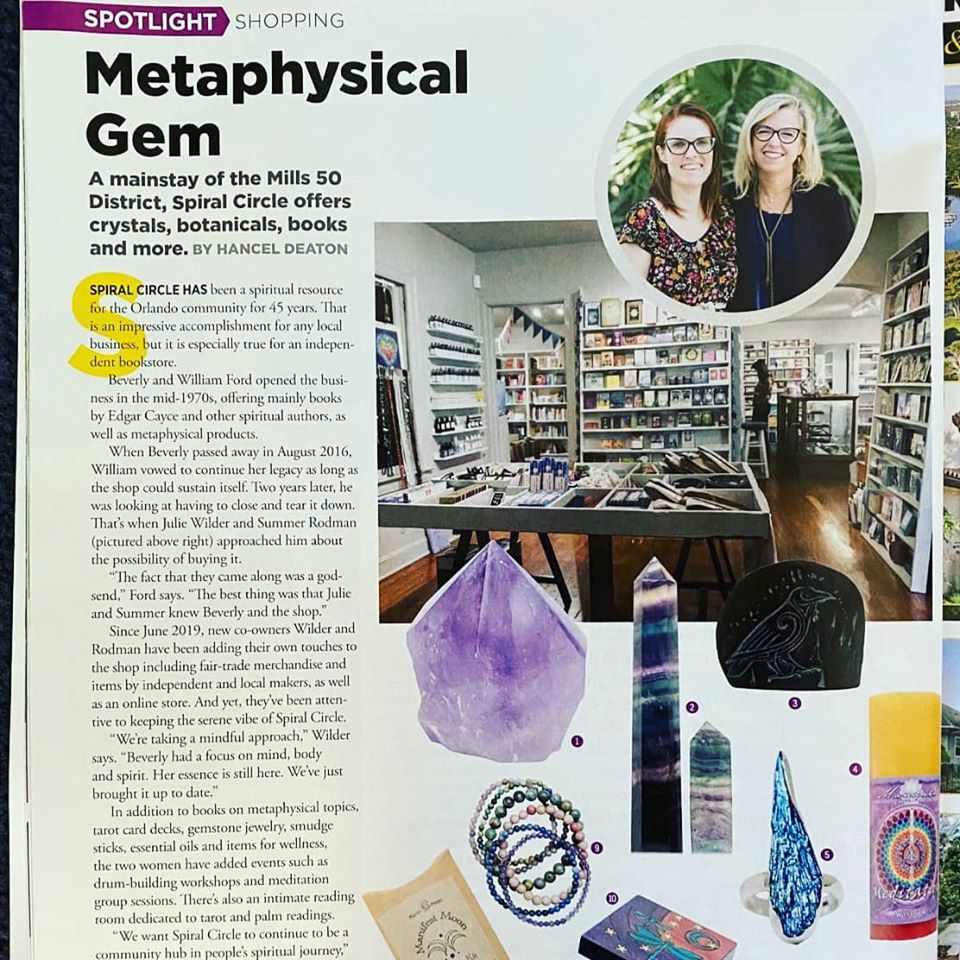 Orlando Magazine Feature: Metaphysical Gem - Spiral Circle