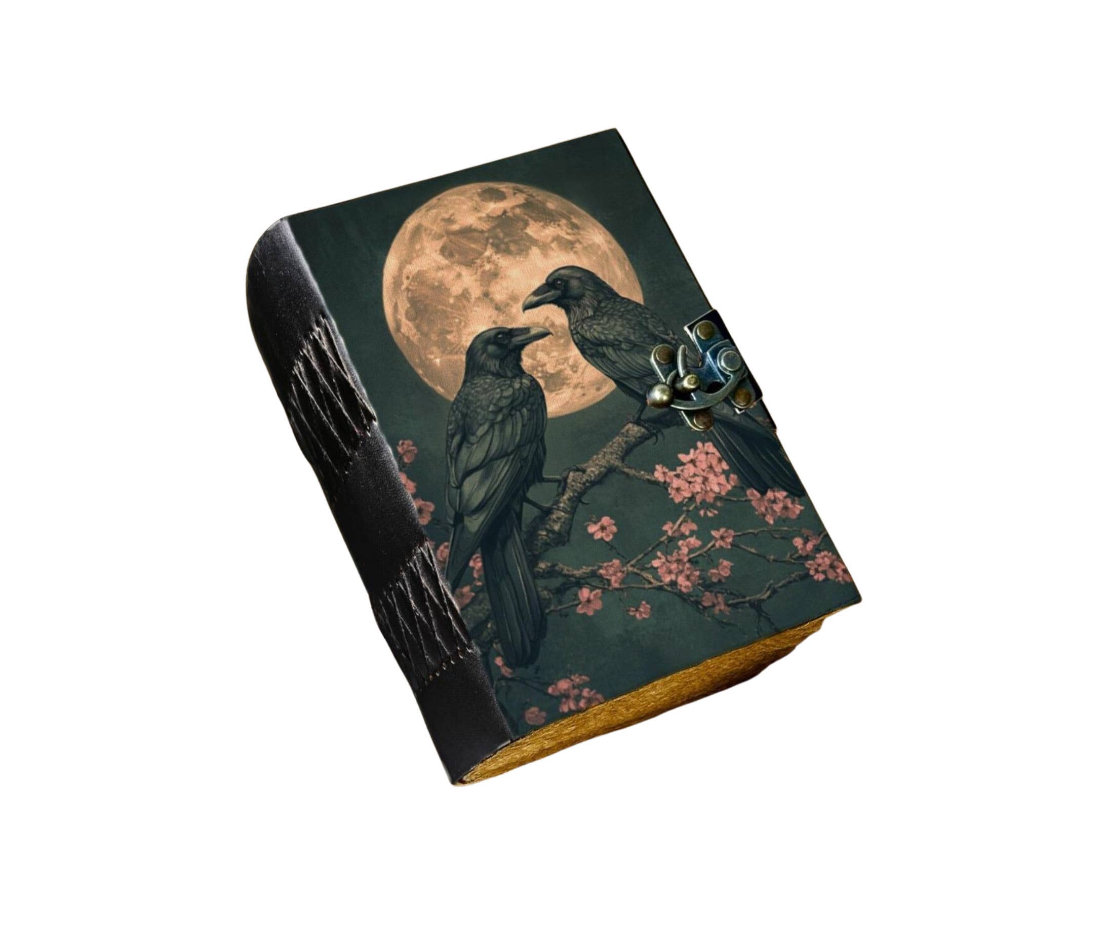 Original Raven Leather Journal Gothic Grimoire Tarot Book
