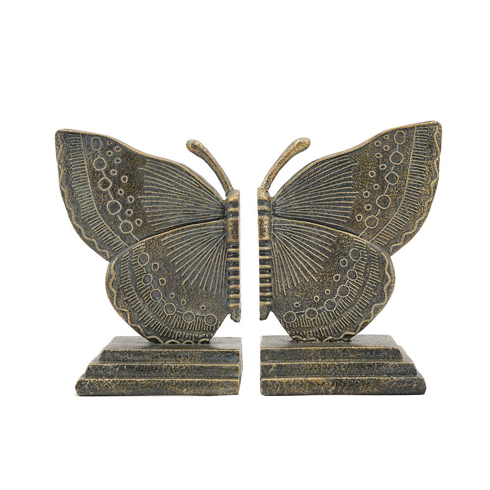 Butterfly Bookends - Bronze
