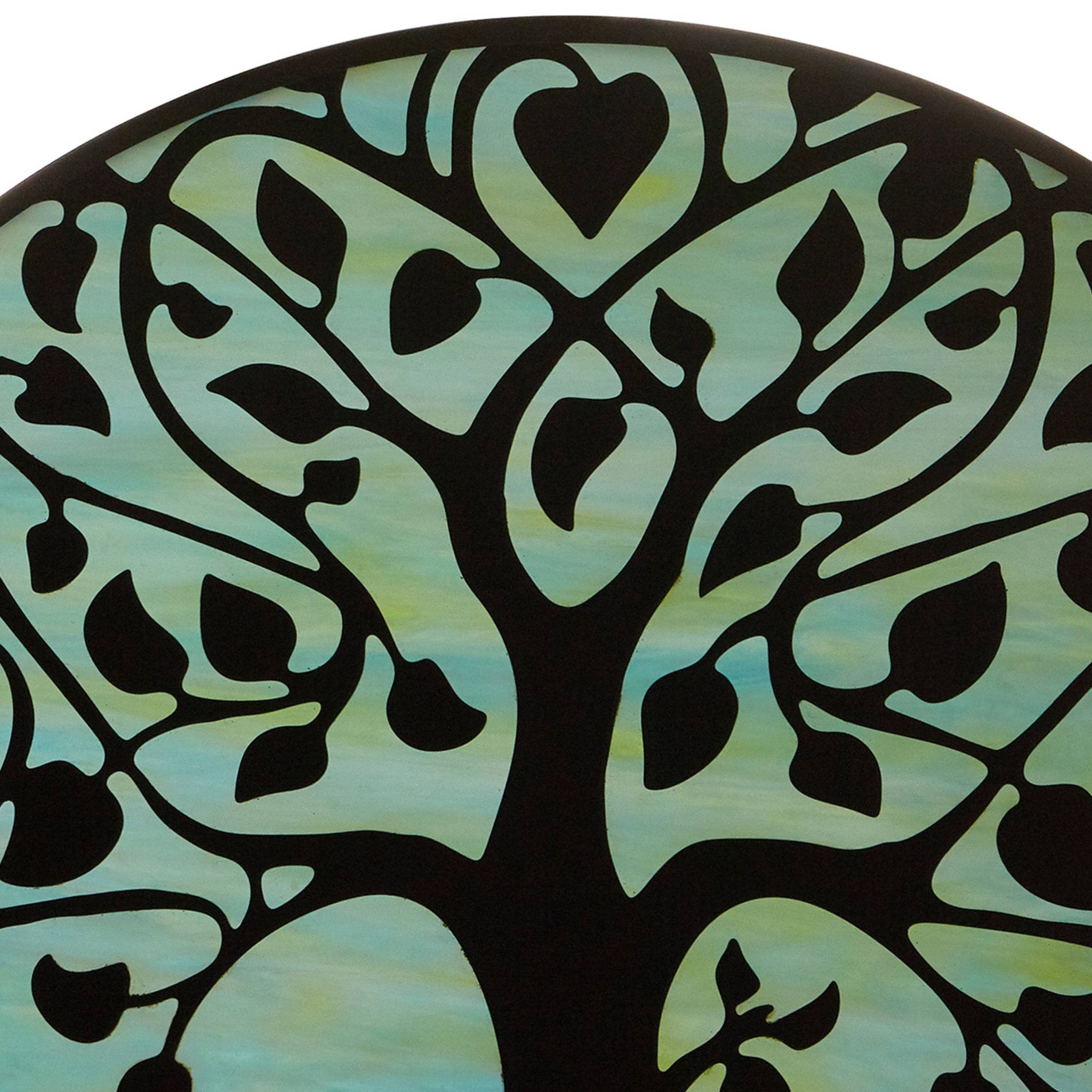 10"H Tree of Life Stained Glass Window Panel - Spiral Circle