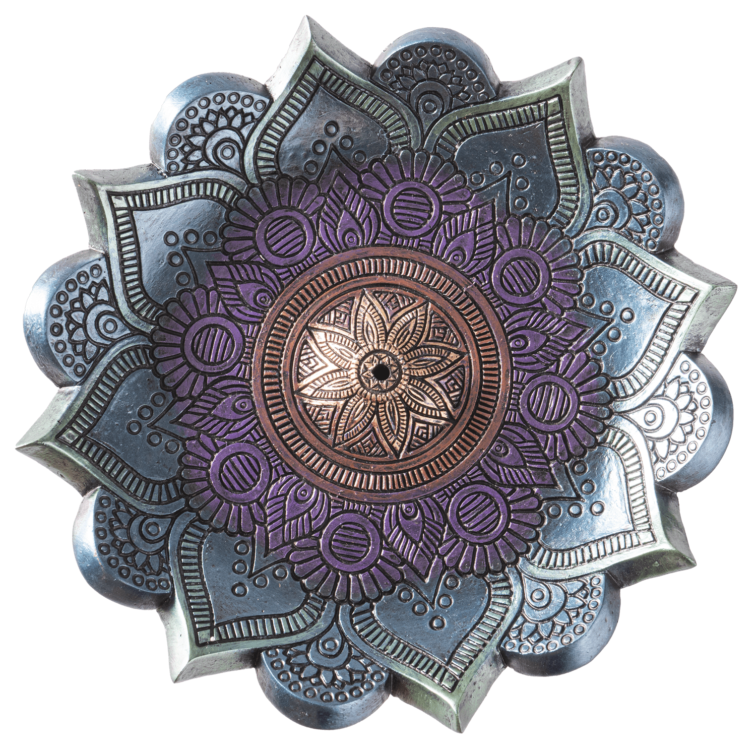 13954 Mandala Incense Burner - Spiral Circle