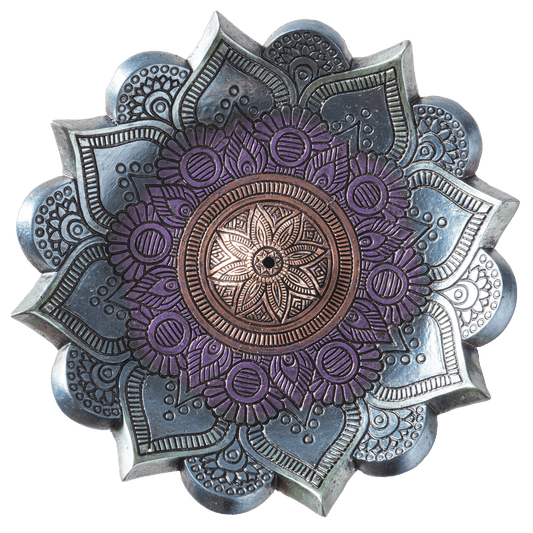 13954 Mandala Incense Burner - Spiral Circle