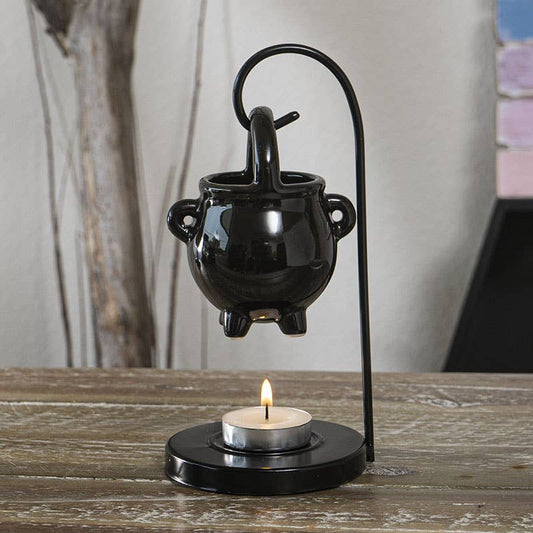 14085 Hanging Cauldron Oil Burner - Spiral Circle