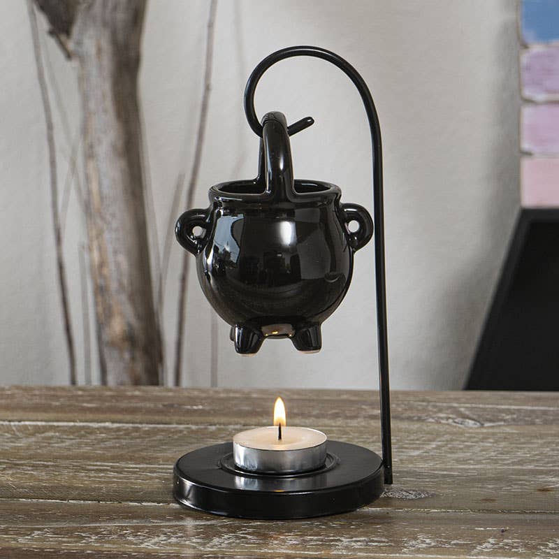 14085 Hanging Cauldron Oil Burner - Spiral Circle