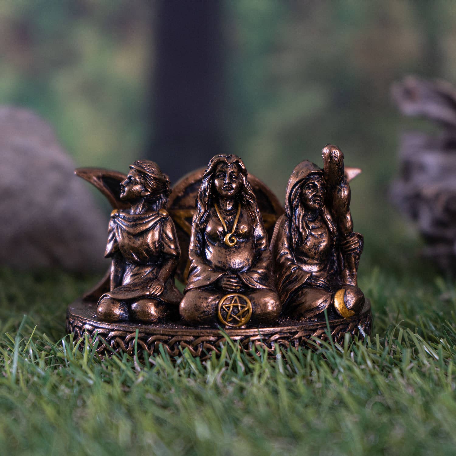 14157 Mother Maiden Crone Card Holder - Spiral Circle