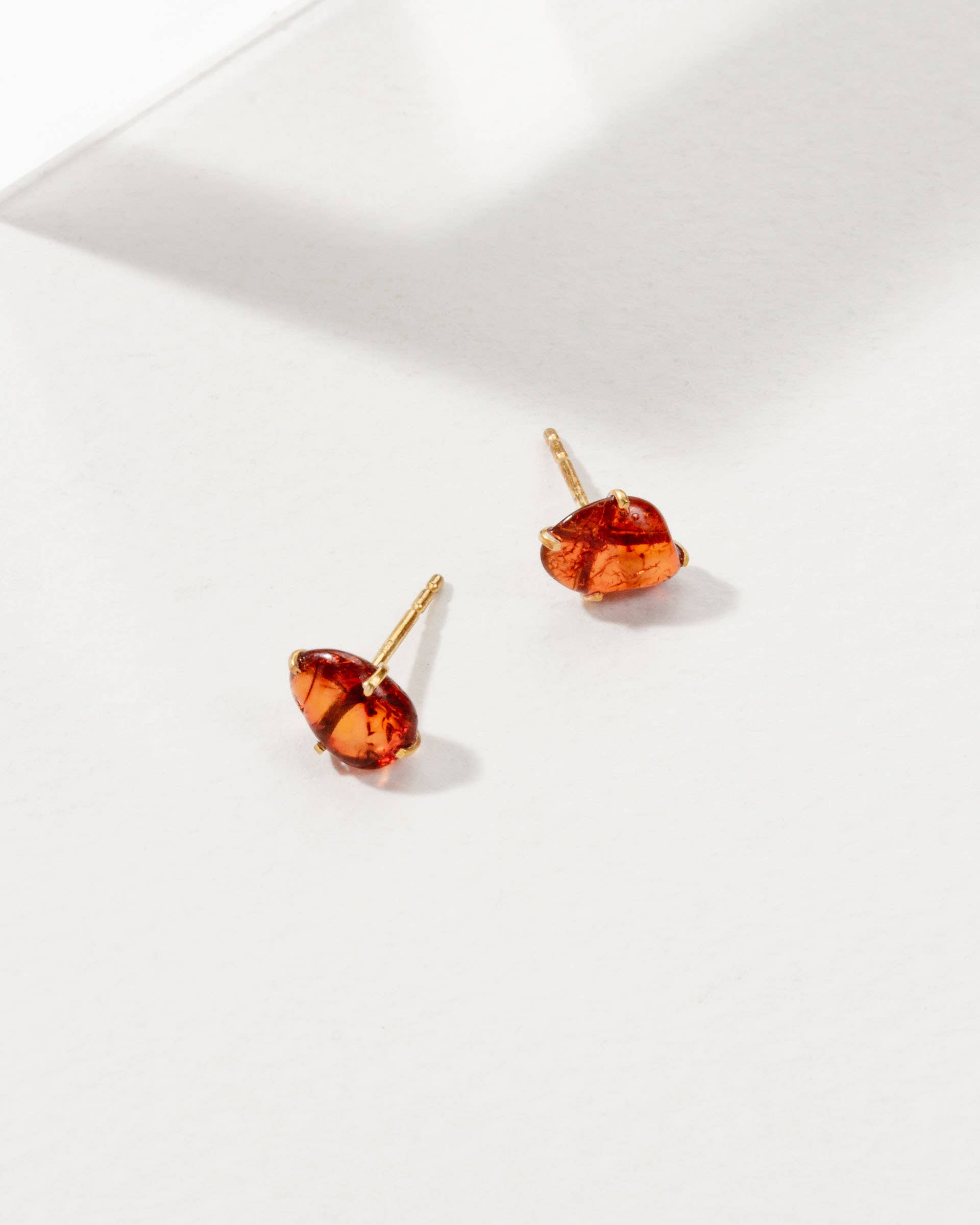 Amber Beauty Post Earrings | 14KT Gold Plated