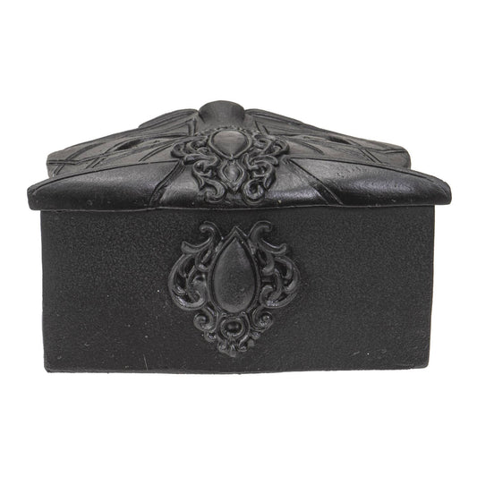 14517 Sacred Black Cat Trinket Box C/36 - Spiral Circle