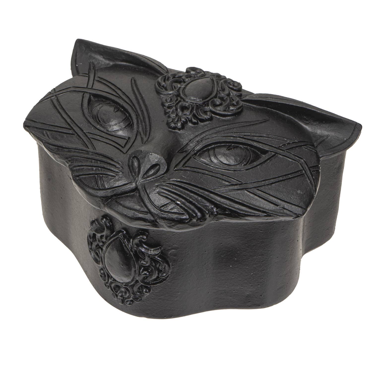 14517 Sacred Black Cat Trinket Box C/36 - Spiral Circle