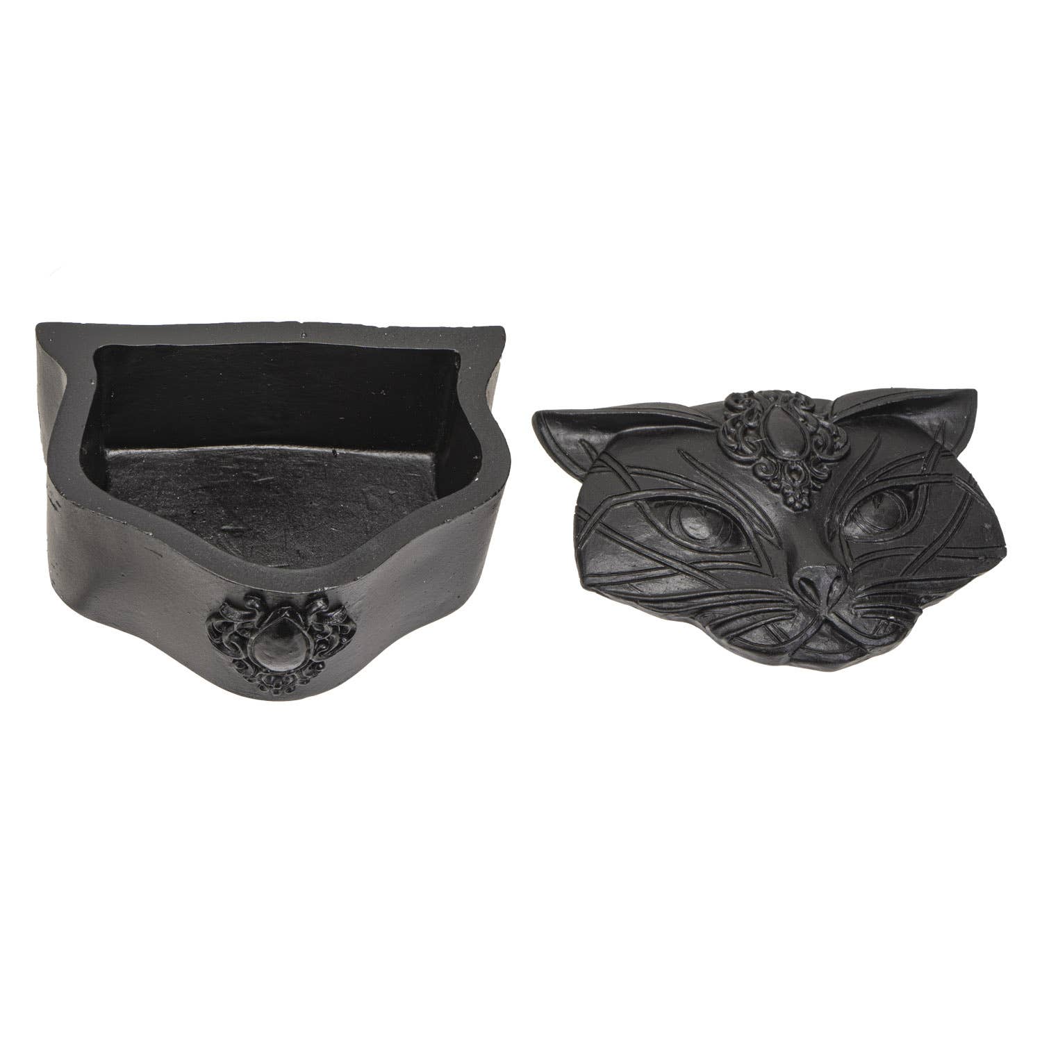 14517 Sacred Black Cat Trinket Box C/36 - Spiral Circle