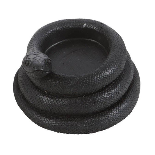 15823 Black Snake Tealight Candle Holder - Spiral Circle