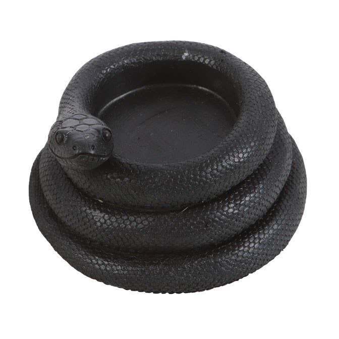15823 Black Snake Tealight Candle Holder - Spiral Circle