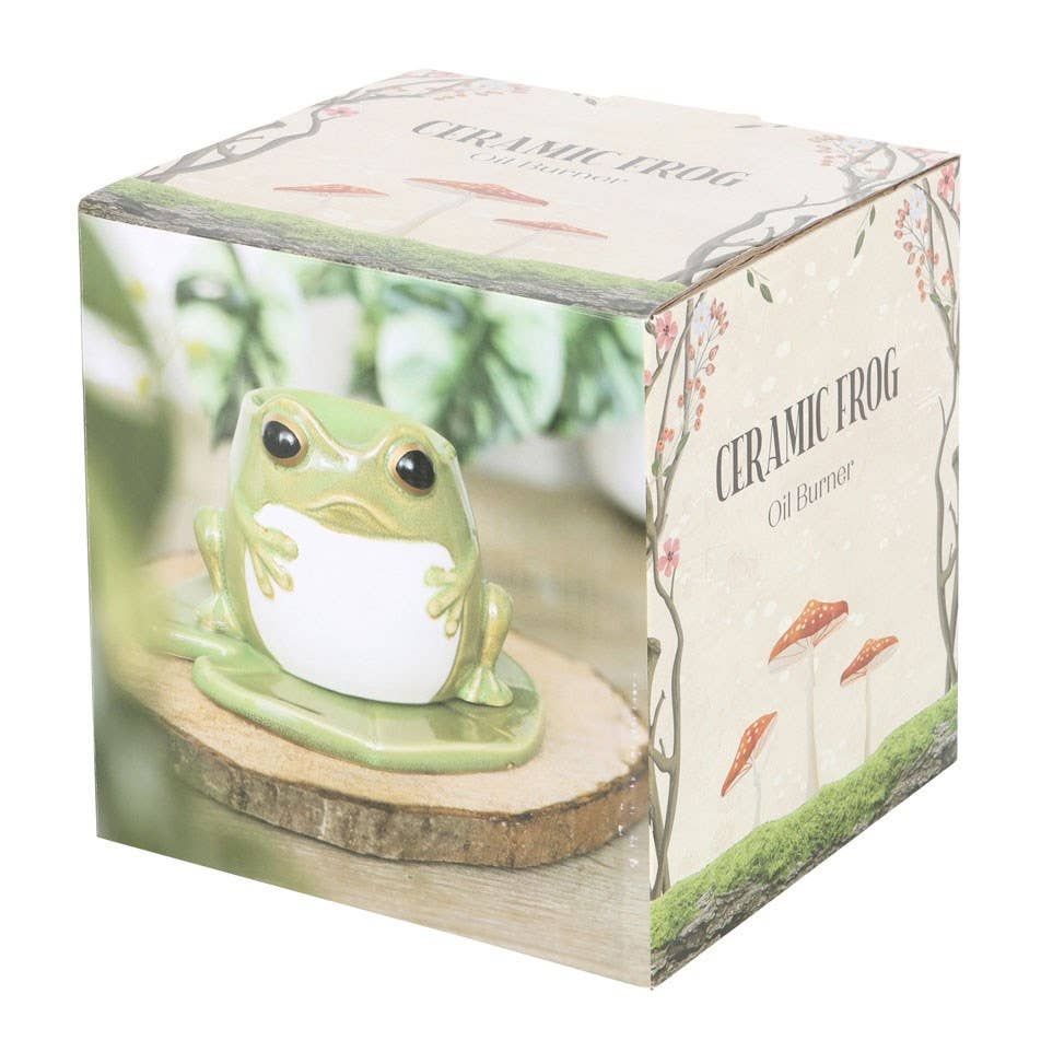16012 Frog on Lily Pad Metal Oil Burner - Spiral Circle